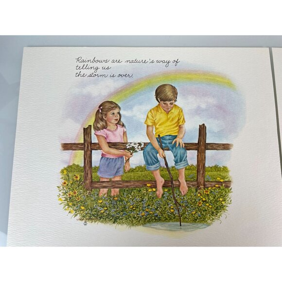 Vintage Set of 4 Linda Sommers Embossed Art Prints 10x8 Quotes, Inspirational - Picture 9 of 15